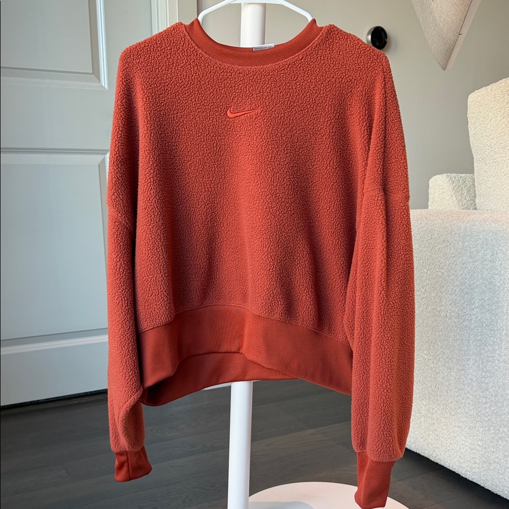 NWOT Nike Phoenix Shirpa Sweatshirt - Burnt Orange